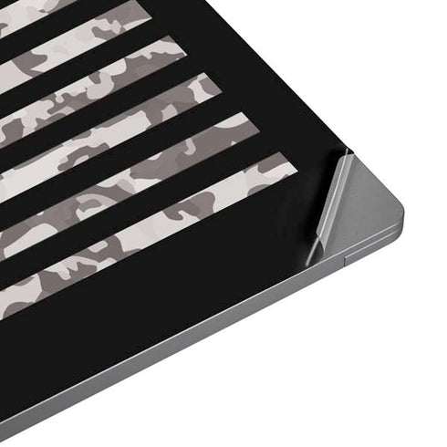 Black and White Camo American Flag Universal Laptop 16in (13 x 9.4in) Skin